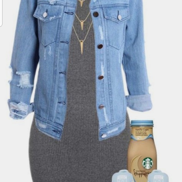 🌟 Heather Gray keyhole cutout swing dress 🌟 - Picture 1 of 5